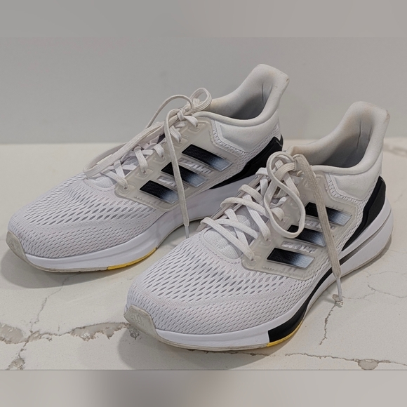 Adidas White Black Running Shoes Men Sz 10 RUN Running Sneaker Gym Comfy Giofit main image 8